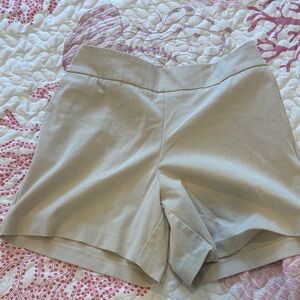 Rachel Zoe High Waist Cream Shorts